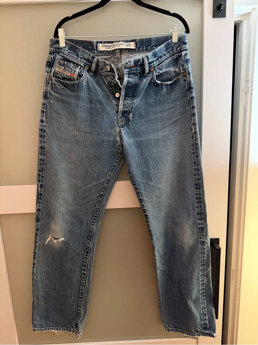 Y2k - Diesel Men's Jeans with Distressed Knee - 34 - made in Italy